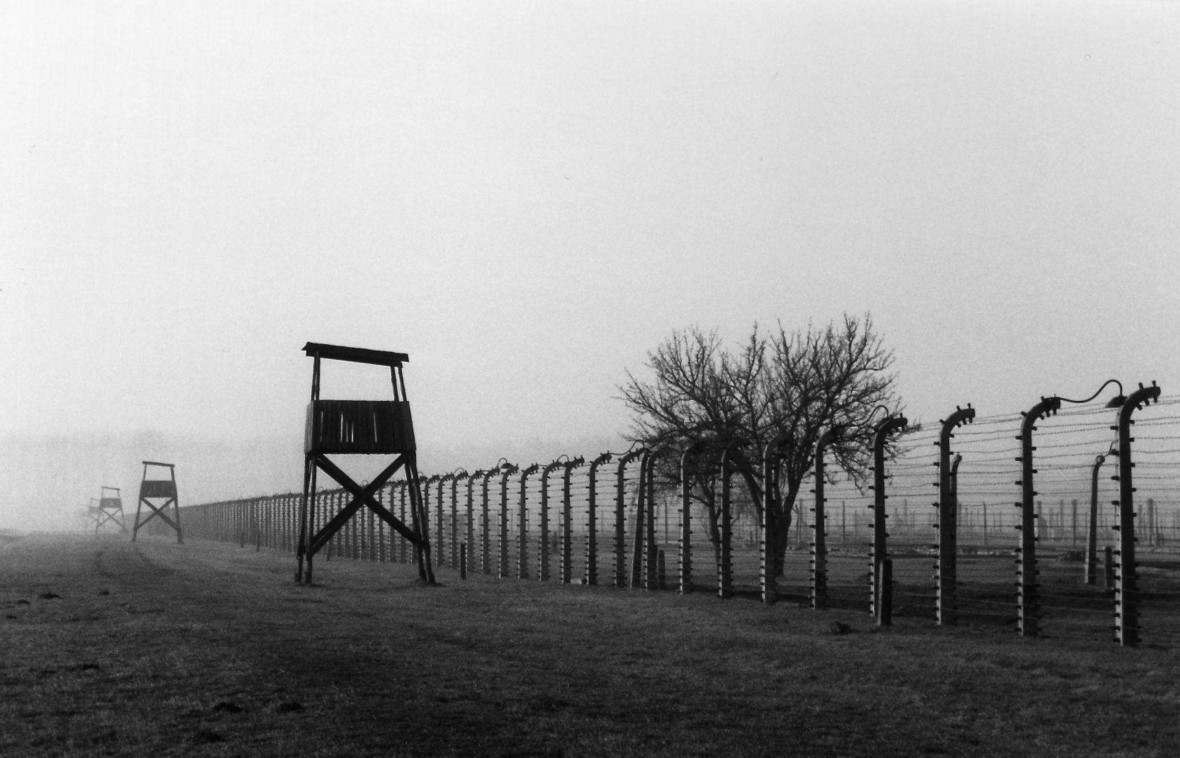 Wachtürme im ehemaligen Vernichtungslager Auschwitz-Birkenau. © Frank Reuter