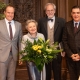 Von links: Oberbürgermeister Prof. Dr. Eckart Würzner, Lee-Elisabeth Hölscher-Langner, Dr. Laurids Hölscher, Generalkonsul a.D. und der Zentralratsvorsitzende Romani Rose, Heidelberg 29.03.2019 © Dokumentationszentrum/Susanne Lencinas