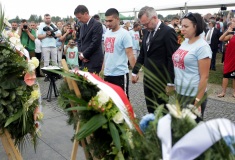 Staatsminister für Europa im Auswärtigen Amt Michael Roth bei der zentralen Gedenkfeier am 2. August 2019 in Auschwitz-Birkenau  © Dokumentations- und Kulturzentrum Deutscher Sinti und Roma / Jarek Praszkiewicz
