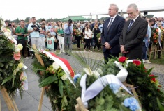 Der Präsident der Internationalen Allianz für die Erinnerung an den Holocaust (IHRA), Botschafter Georges Santer aus Luxembourg bei der zentralen Gedenkfeier am 2. August 2019 in Auschwitz-Birkenau  © Dokumentations- und Kulturzentrum Deutscher Sinti und Roma / Jarek Praszkiewicz