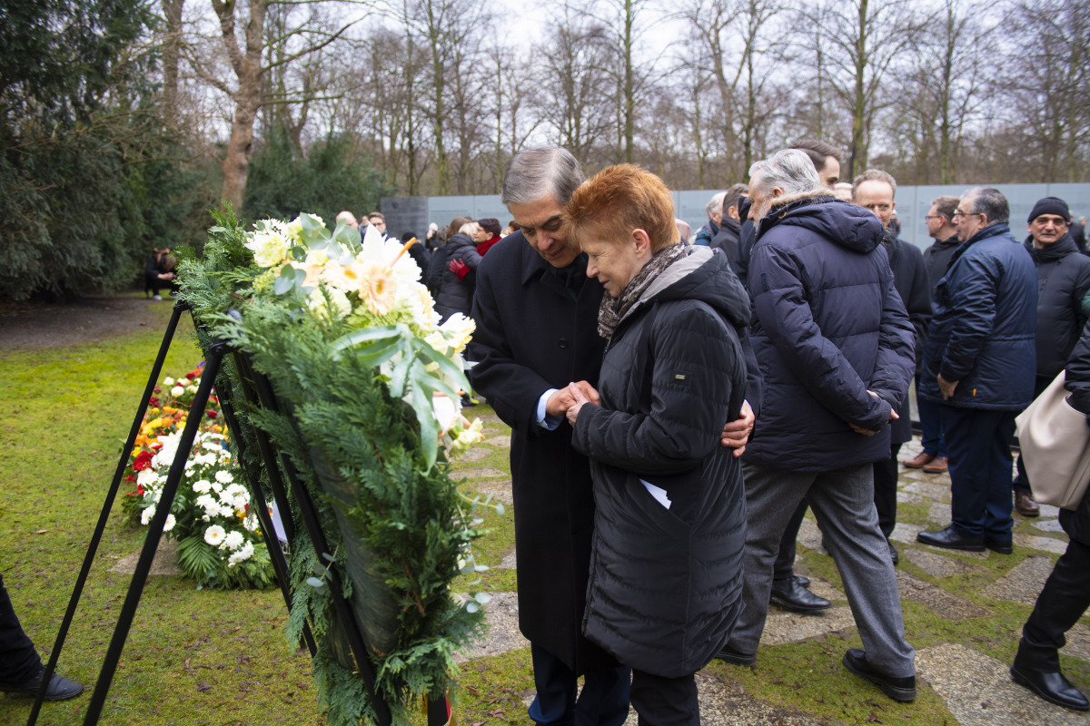 Berlin, 27.01.2023: Gedenkveranstaltung zum Internationalen Holocaust-Gedenktag am Denkmal für die im Nationalsozialismus ermordeten Sinti und Roma Europas. Foto: © Jens Jeske