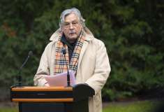 Berlin, 27.01.2023: Gedenkveranstaltung zum Internationalen Holocaust-Gedenktag am Denkmal für die im Nationalsozialismus ermordeten Sinti und Roma Europas. Foto: © Jens Jeske