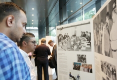 Ausstellung „45 Jahre Bürgerrechtsarbeit der Sinti und Roma“. Erster Tag der internationalen Fachkonferenz „Is Auschwitz only sleeping?“ im Auditorium Maximum der Jagiellonian Universität Krakau, 31. Juli 2019 © Dokumentations- und Kulturzentrum Deutscher Sinti und Roma / Jarek Praszkiewicz
