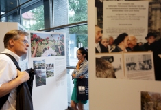 Ausstellung „45 Jahre Bürgerrechtsarbeit der Sinti und Roma“. Erster Tag der internationalen Fachkonferenz „Is Auschwitz only sleeping?“ im Auditorium Maximum der Jagiellonian Universität Krakau, 31. Juli 2019 © Dokumentations- und Kulturzentrum Deutscher Sinti und Roma / Jarek Praszkiewicz