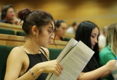 Erster Tag der internationalen Fachkonferenz „Is Auschwitz only sleeping?“ im Auditorium Maximum der Jagiellonian Universität Krakau, 31. Juli 2019 © Dokumentations- und Kulturzentrum Deutscher Sinti und Roma / Jarek Praszkiewicz