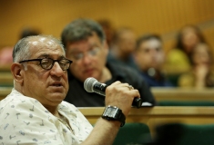 Prof. Dr. Christo S. Kjučukov. Erster Tag der internationalen Fachkonferenz „Is Auschwitz only sleeping?“ im Auditorium Maximum der Jagiellonian Universität Krakau, 31. Juli 2019 © Dokumentations- und Kulturzentrum Deutscher Sinti und Roma / Jarek Praszkiewicz