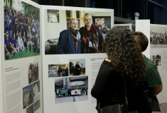 Ausstellung „45 Jahre Bürgerrechtsarbeit der Sinti und Roma“. Erster Tag der internationalen Fachkonferenz „Is Auschwitz only sleeping?“ im Auditorium Maximum der Jagiellonian Universität Krakau, 31. Juli 2019 © Dokumentations- und Kulturzentrum Deutscher Sinti und Roma / Jarek Praszkiewicz