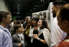 Ausstellung „45 Jahre Bürgerrechtsarbeit der Sinti und Roma“. Erster Tag der internationalen Fachkonferenz „Is Auschwitz only sleeping?“ im Auditorium Maximum der Jagiellonian Universität Krakau, 31. Juli 2019 © Dokumentations- und Kulturzentrum Deutscher Sinti und Roma / Jarek Praszkiewicz