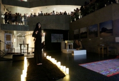 Vernissage der Ausstellung „TEARS OF GOLD / SOWNAKUNE JASFA“ in der Jagiellonian Universität Krakau am 31. Juli 2019 © Dokumentations- und Kulturzentrum Deutscher Sinti und Roma / Jarek Praszkiewicz