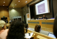 Zweiter Tag der internationalen Fachkonferenz „Is Auschwitz only sleeping?“ im Auditorium Maximum der Jagiellonian Universität Krakau, 1. August 2019 © Dokumentations- und Kulturzentrum Deutscher Sinti und Roma / Jarek Praszkiewicz