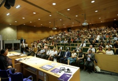 Zweiter Tag der internationalen Fachkonferenz „Is Auschwitz only sleeping?“ im Auditorium Maximum der Jagiellonian Universität Krakau, 1. August 2019 © Dokumentations- und Kulturzentrum Deutscher Sinti und Roma / Jarek Praszkiewicz