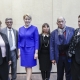 Bundesministerin Dr. Giffey  mit dem Vorsitzenden des Landesverbandes Schleswig-Holstein Matthäus Weiß, dem Vorstandsmitglied Ilona Lagrene und Überlebenden des NS-Völkermords an den Sinti und Roma © Zensen / Zentralrat Deutscher Sinti und Roma
