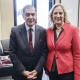 Romani Rose mit der Direktorin des Bundesrats, Dr. Ute Rettler © Zensen / Zentralrat Deutscher Sinti und Roma