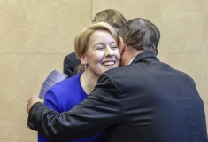 Bundesministerin Dr. Giffey, Romani Rose © Zensen / Zentralrat Deutscher Sinti und Roma