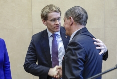 Bundesratspräsident Daniel Günthe, Romani Rose © Zensen / Zentralrat Deutscher Sinti und Roma