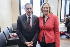 Romani Rose mit der Direktorin des Bundesrats, Dr. Ute Rettler © Zensen / Zentralrat Deutscher Sinti und Roma